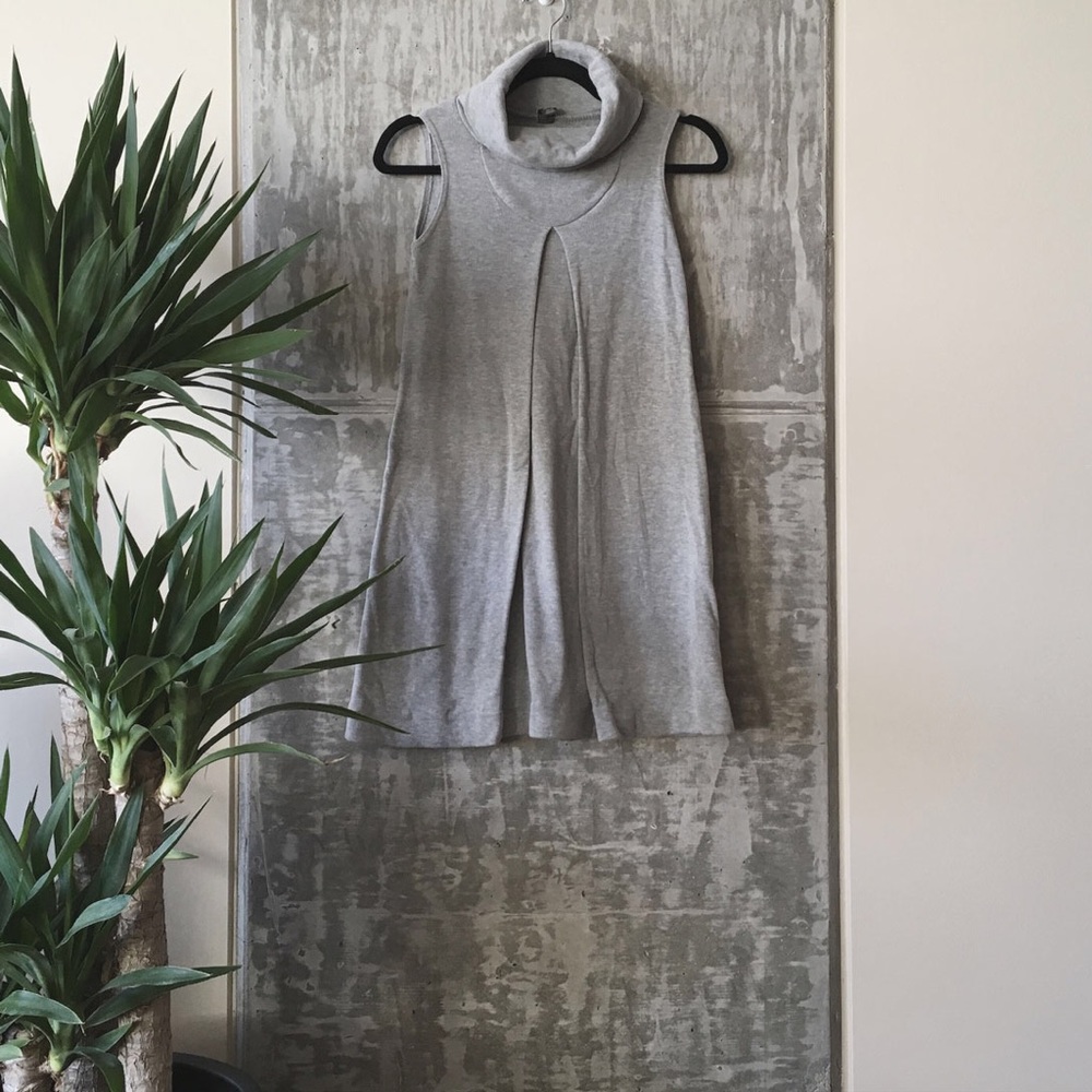 Zara Sleeveless Turtleneck Sweatshirt Dress